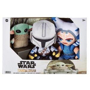 Mattel Star Wars: The Mandalorian 3-Pack Plush Set Grogu, Ahsoka & Tano